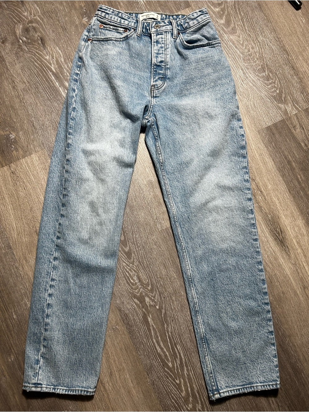 Abercrombie & Fitch The Dad High Rise Curve Love Button Fly Size 26 / 2R